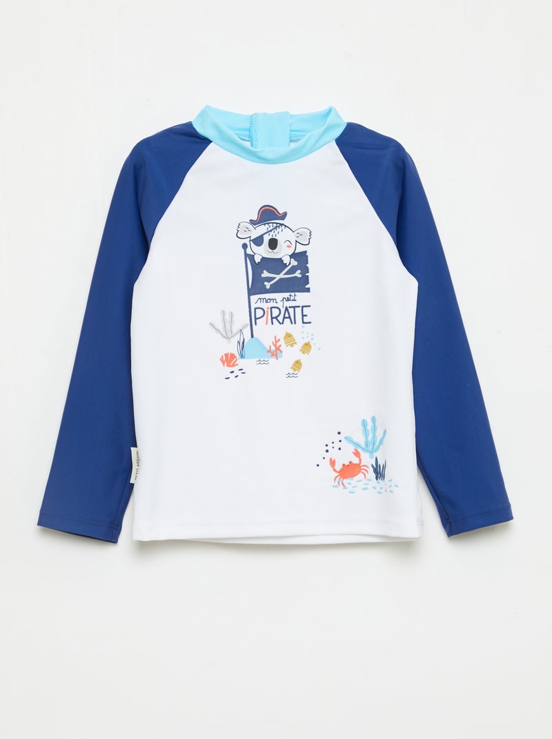 Fato de banho 'Petit Béguin' 2 peças T-shirt + boxer Azul - Kiabi