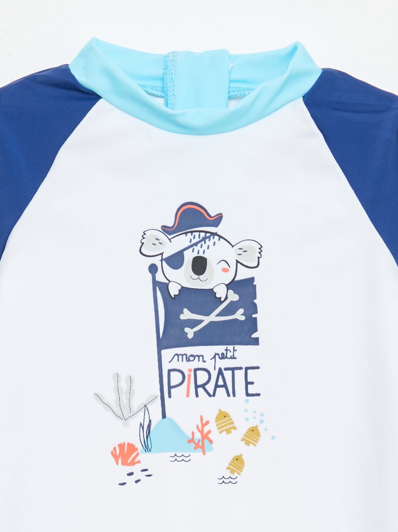 Fato de banho 'Petit Béguin' 2 peças T-shirt + boxer Azul - Kiabi
