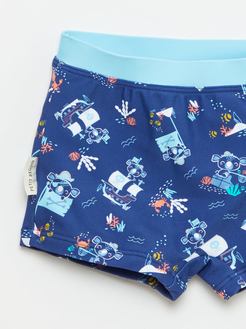 Fato de banho 'Petit Béguin' 2 peças T-shirt + boxer Azul - Kiabi