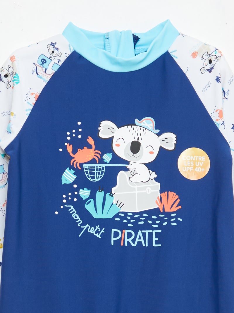 Fato de banho 'Petit Béguin' 2 peças T-shirt + boxer Azul - Kiabi