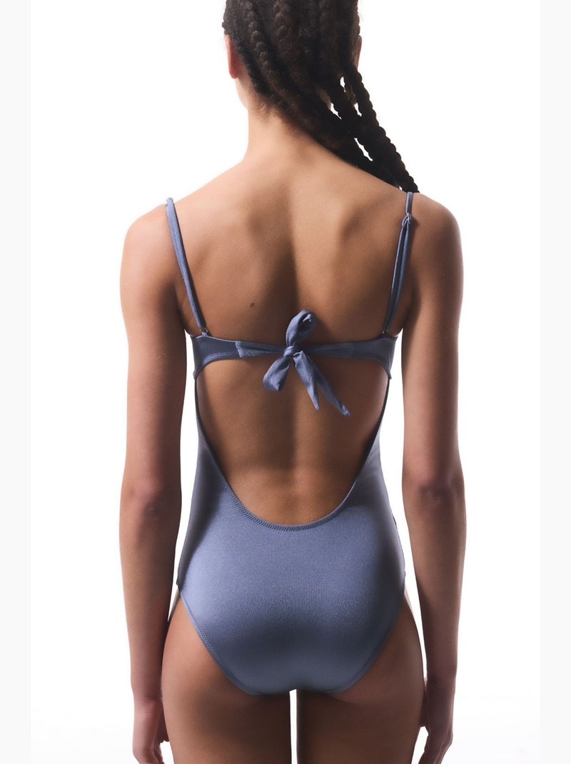 Fato de banho seashell com contas penti Azul-céu - Kiabi