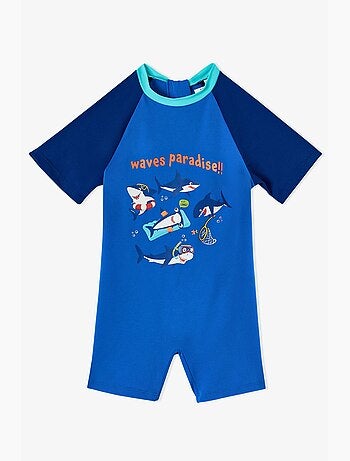 Fato de banho slip de menino circus com estampado de tubarão penti