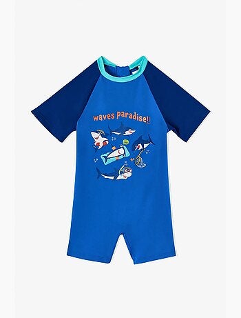 Fato de banho slip de menino circus com estampado de tubarão penti