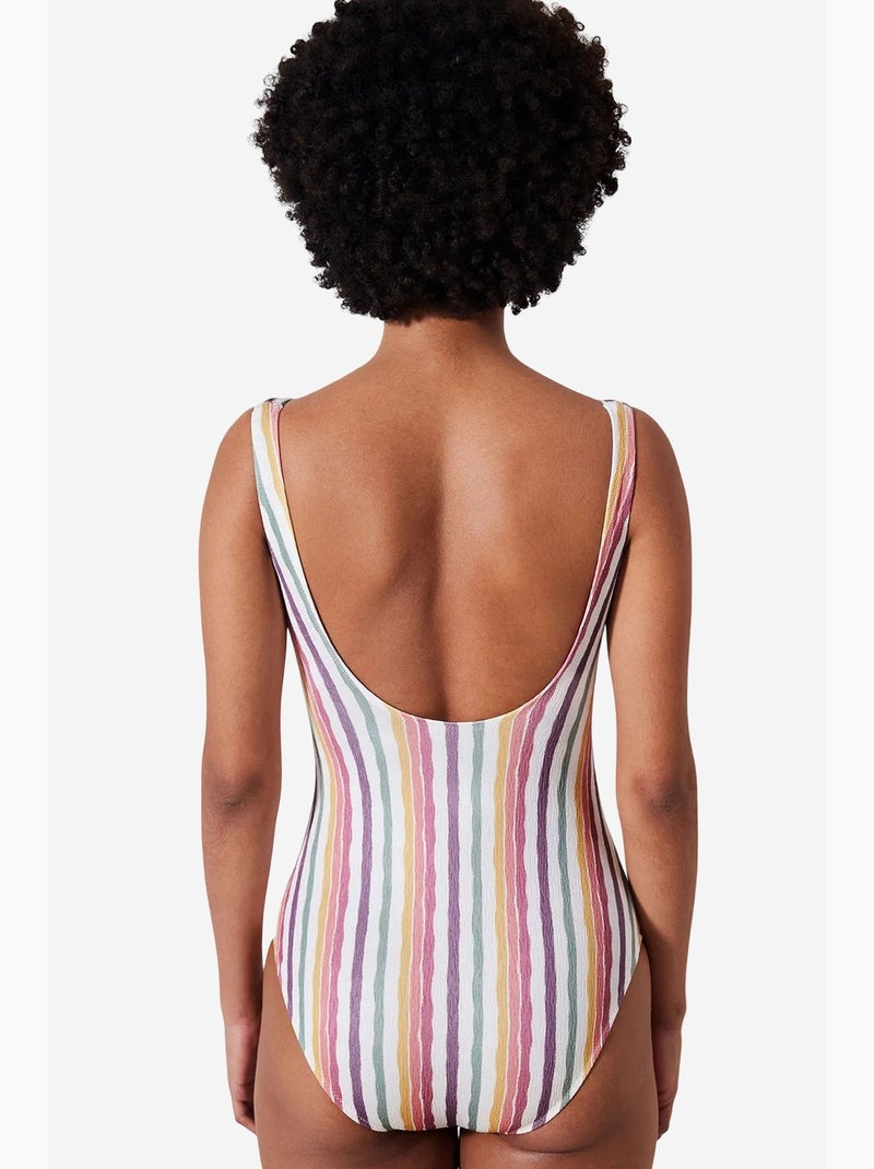 Fato de banho texturado kofi sport penti Branco - Kiabi