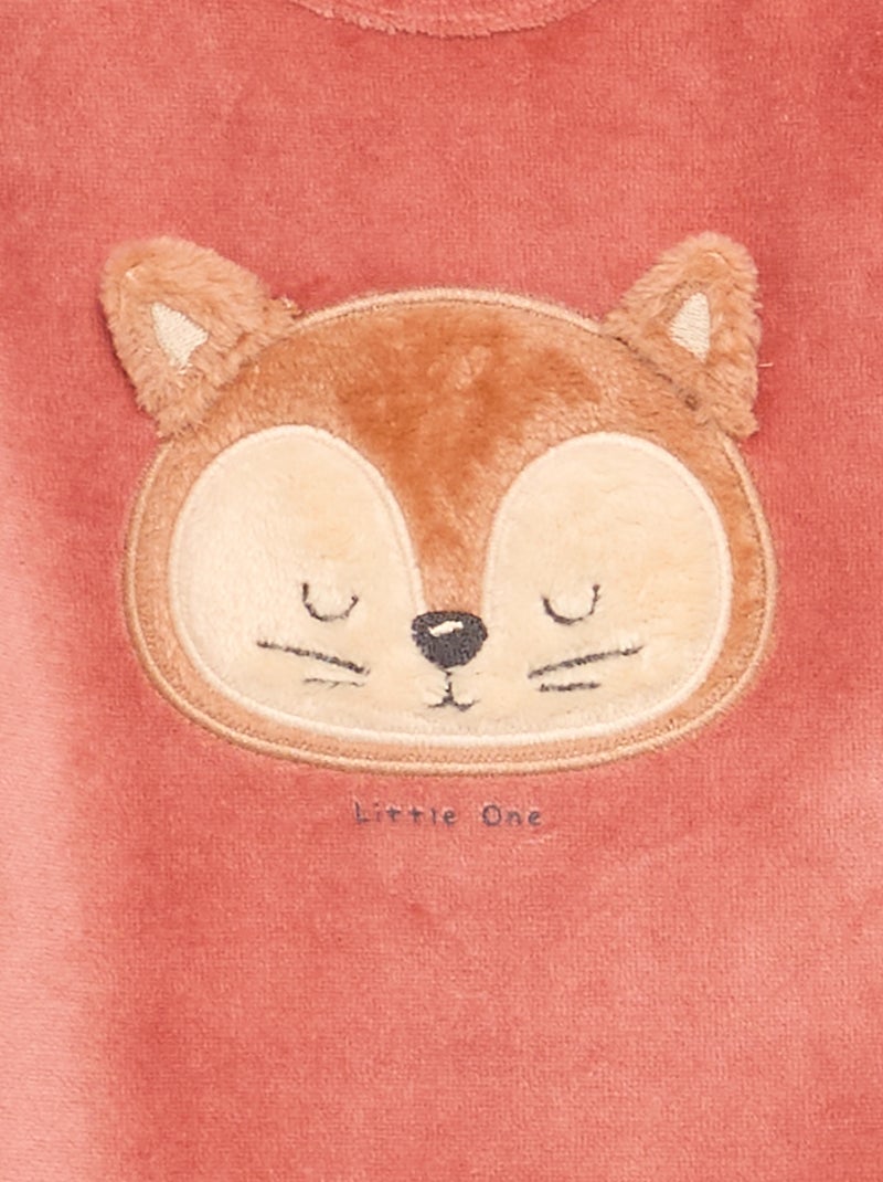 Fato de dormir de veludo Rosa - Kiabi