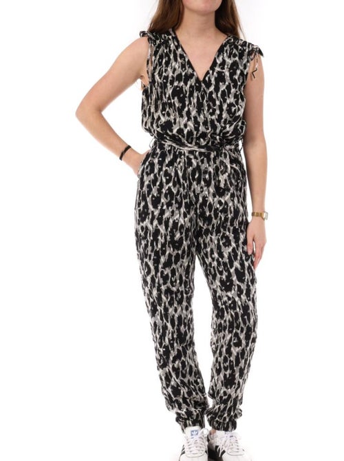 Fato de Macaco Feminino Kaporal ATOS Preto/Cinzento - Kiabi Fato de Macaco Feminino Kaporal ATOS Preto/Cinzento - Kiabi