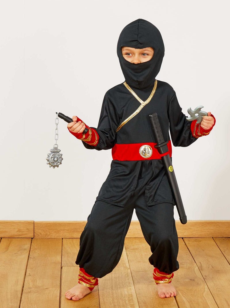 Fato de ninja + acessórios Preto/ Vermelho - Kiabi