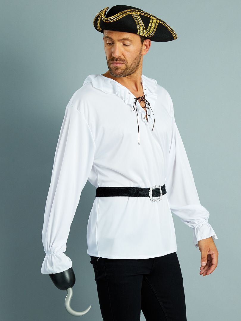 Fato de pirata com camisa + cinto blanco - Kiabi