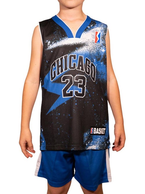 Fato de Treino Chicago 23 Sport Zone Preto/Azul - Kiabi Fato de Treino Chicago 23 Sport Zone Preto/Azul - Kiabi