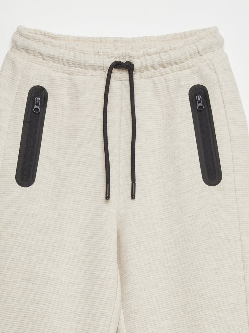 Fato de treino de malha ottoman BEGE - Kiabi