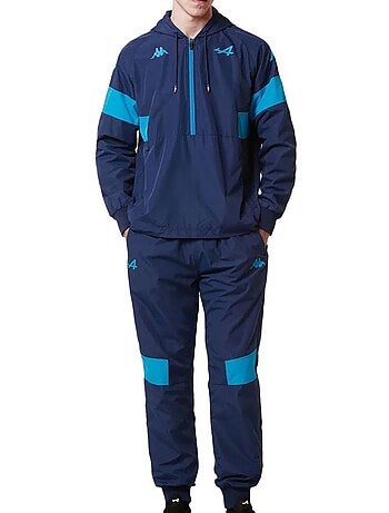 Fato de treino kappa astaedy para homem azul-marinho/turquesa