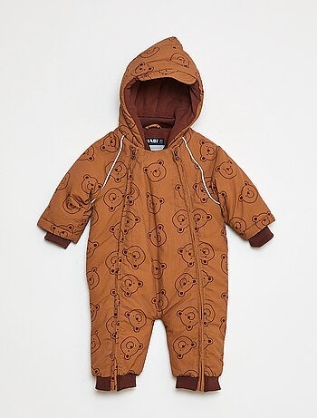 Fato de Urso Acolchoado Forrado a Polar Repelente à Água