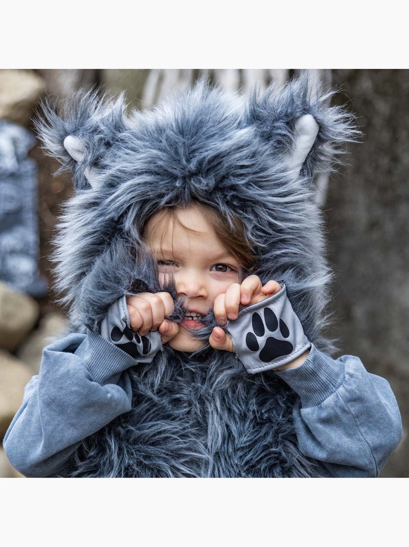 Fato infantil casaco de lobo com luvas | great pretenders Cinza - Kiabi