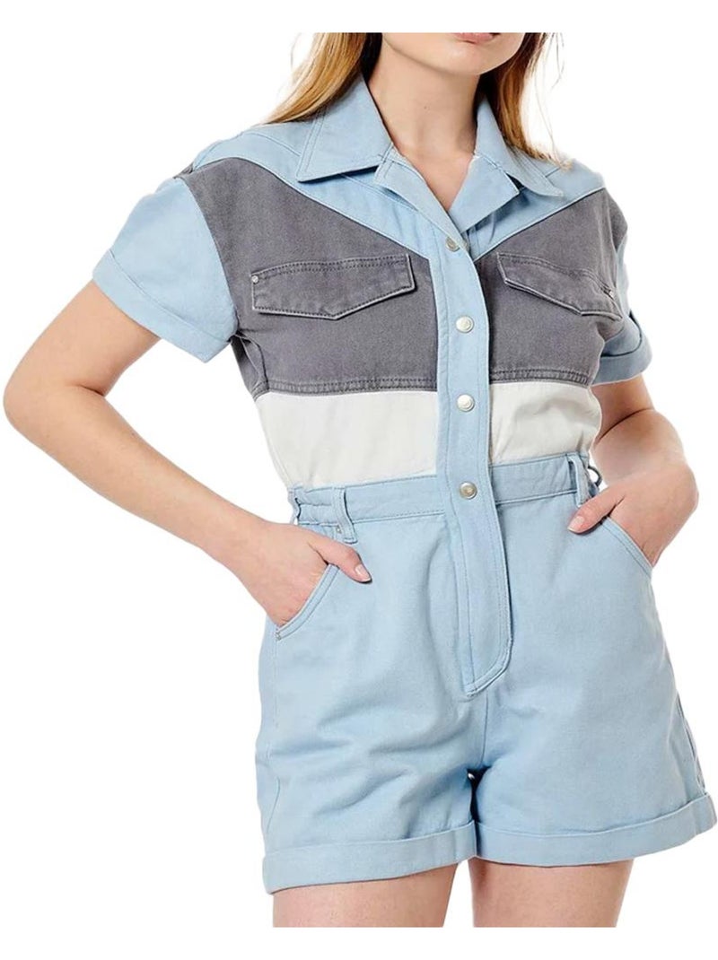 Fato Macaco Azul Kaporal AXOE para Mulher Azul - Kiabi