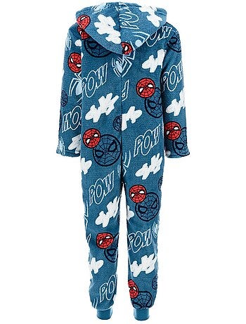 Fato-macaco pijama azul menino spiderman - licença oficial