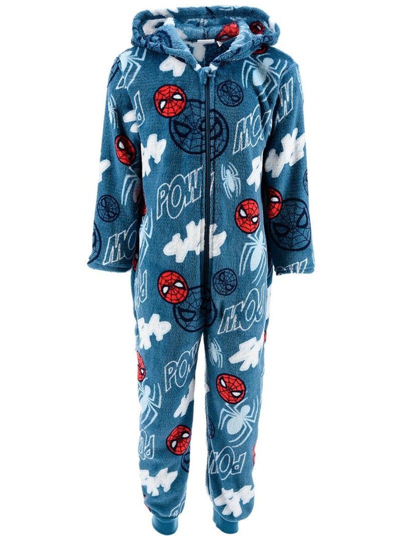 Fato-macaco pijama azul menino spiderman - licença oficial Azul - Kiabi