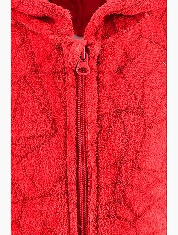 Fato-macaco pijama vermelho menino spiderman - licença oficial