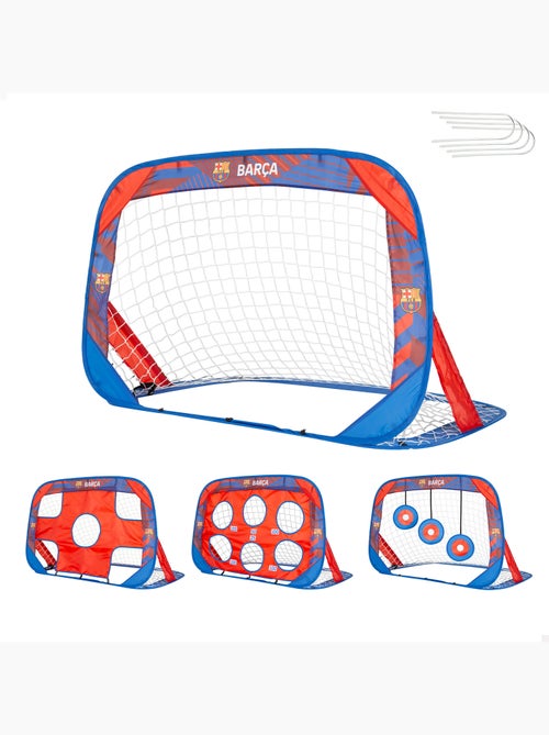 Fc barcelona baliza pop-up 4 em 1 com alvo de dardos 120x80x80 cm - Kiabi