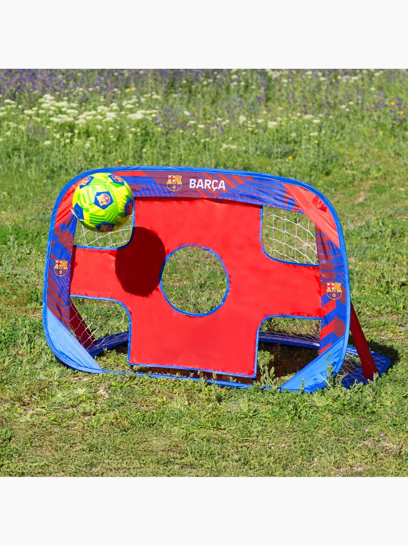 Fc barcelona baliza pop-up 4 em 1 com alvo de dardos 120x80x80 cm N/D - Kiabi