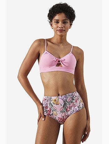 Filipa parte de baixo de biquíni de cintura alta com estampa floral penti