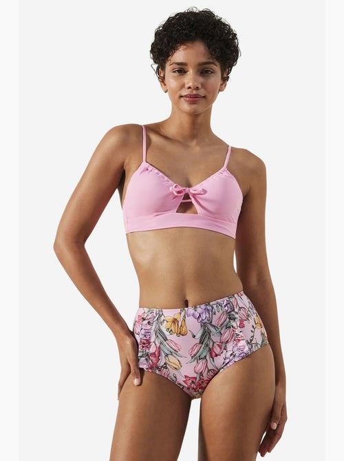 Filipa parte de baixo de biquíni de cintura alta com estampa floral penti - Kiabi Filipa parte de baixo de biquíni de cintura alta com estampa floral penti - Kiabi