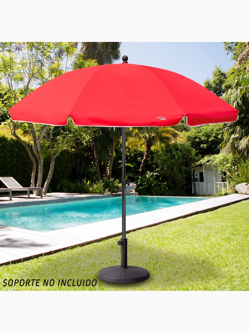 Filtro uv guarda-chuva cor vermelha de 240 cm aktive beach Vermelho - Kiabi