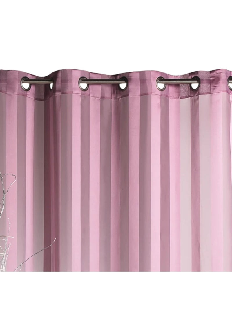 Fina com riscas tecidas Rosa velho - Kiabi
