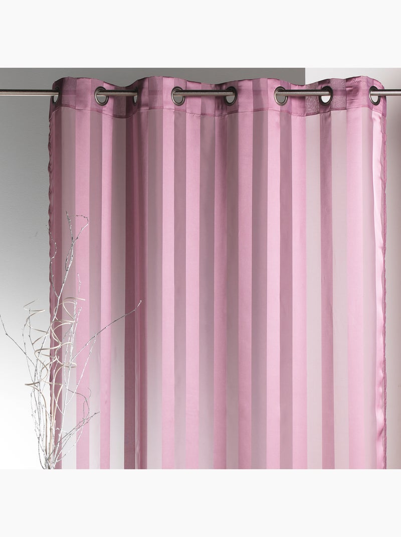 Fina com riscas tecidas Rosa velho - Kiabi
