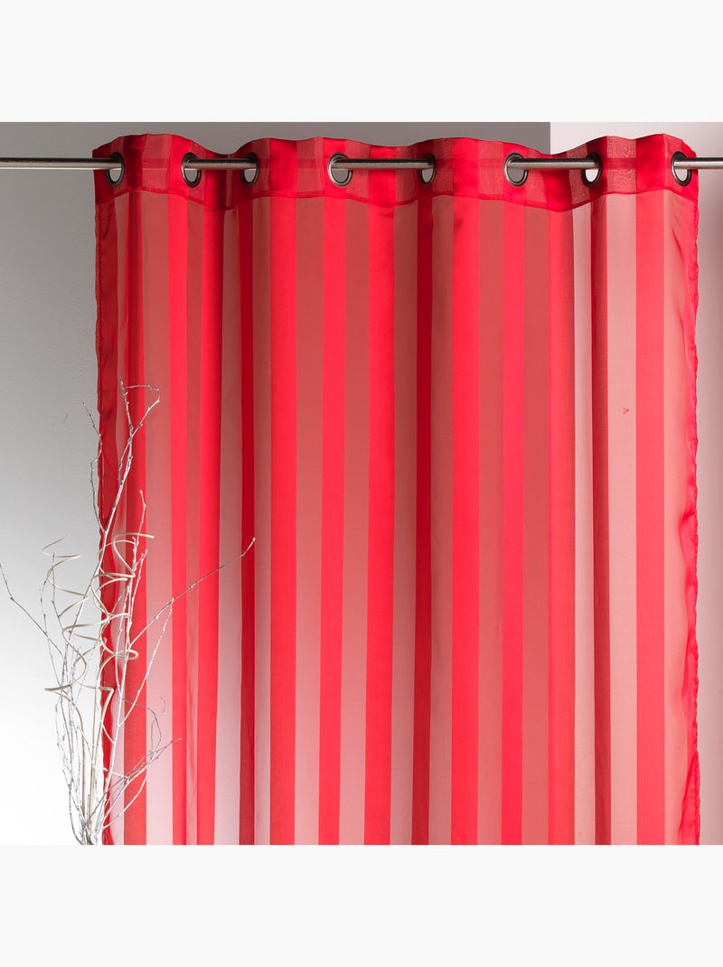 Fina com riscas tecidas Vermelho - Kiabi
