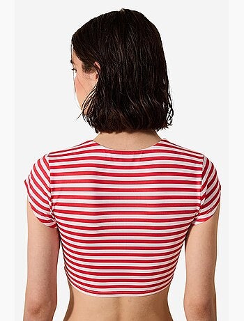 Finy tee top de biquíni listrado penti