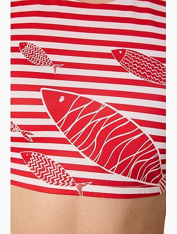 Finy tee top de biquíni listrado penti