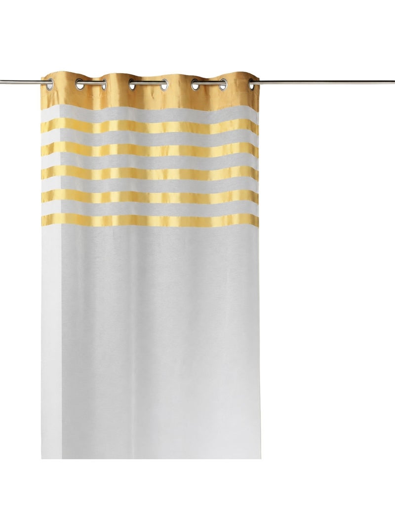 Fio transparente com face em risca de cetim Amarelo - Kiabi