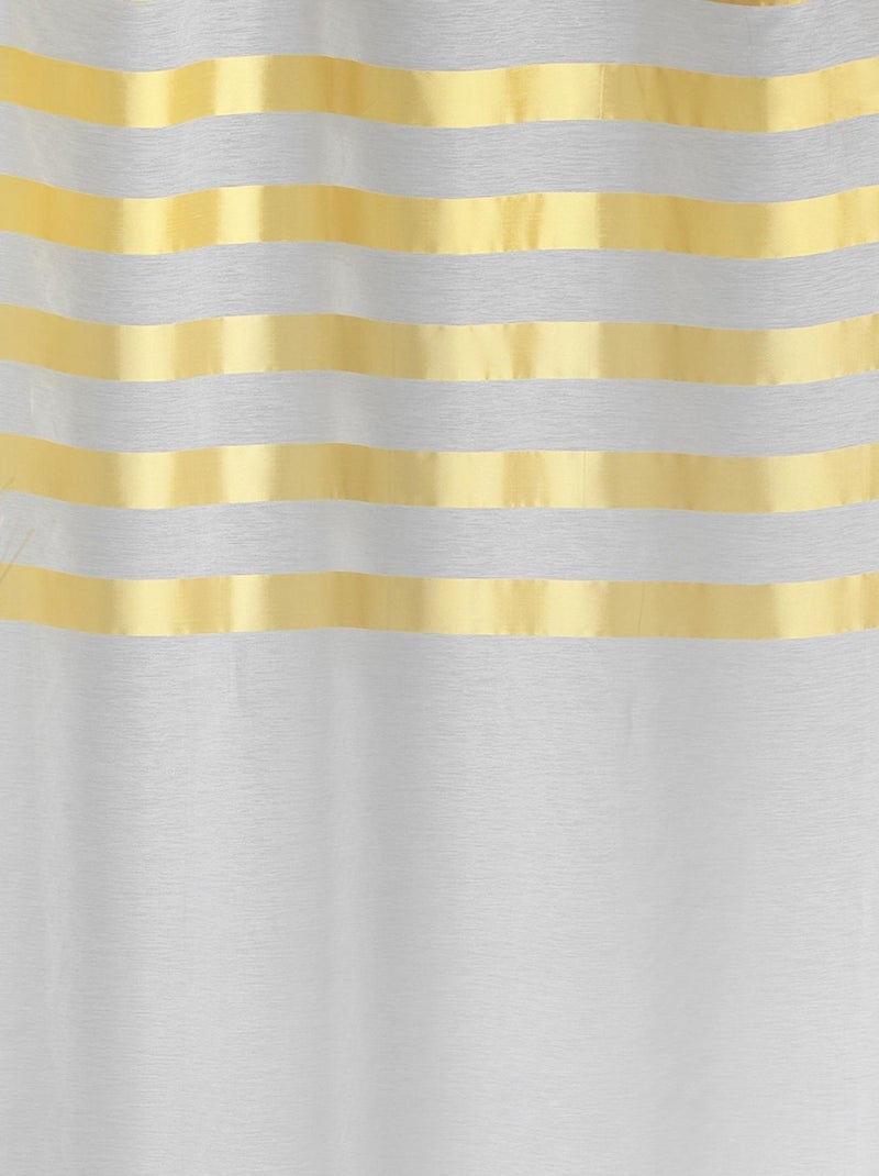 Fio transparente com face em risca de cetim Amarelo - Kiabi