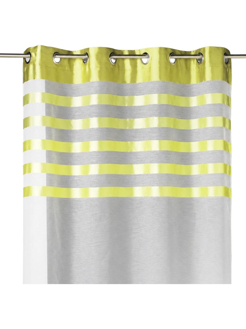 Fio transparente com face em risca de cetim Verde claro - Kiabi
