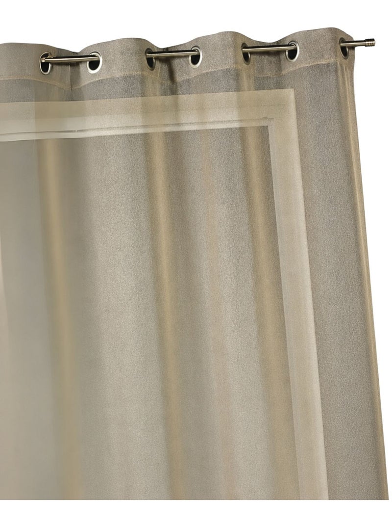 Fio transparente liso com fios de lurex Bege - Kiabi