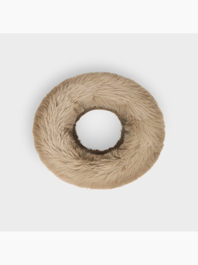 Fita de cabeça térmica de ski em pelo sintético e estilo retro Bege - Kiabi
