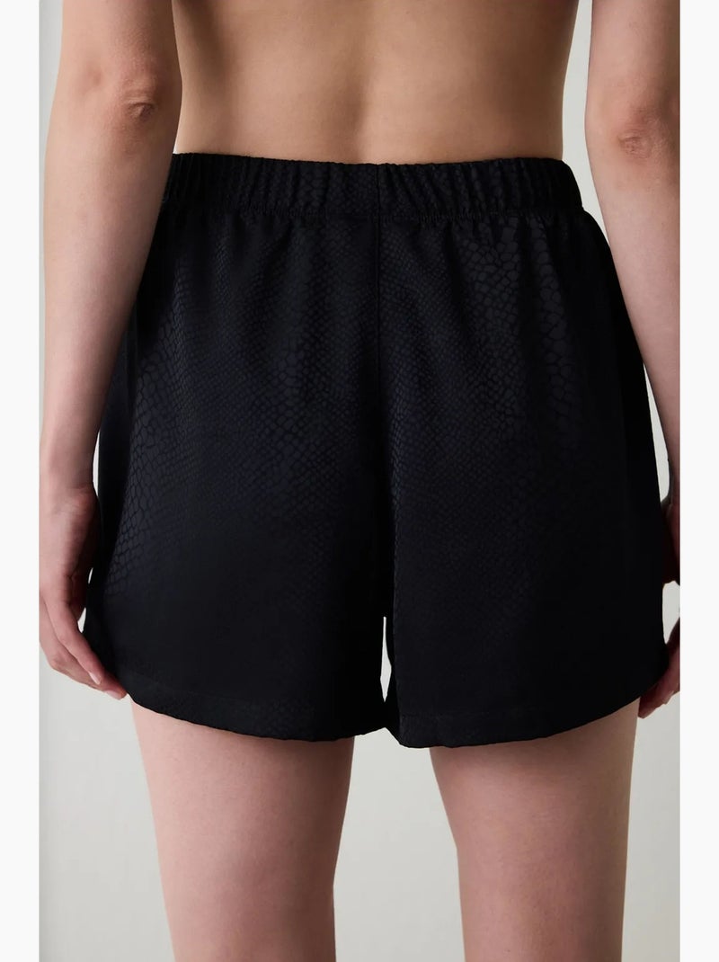 Fleur calça de pijama em cetim penti Preto - Kiabi