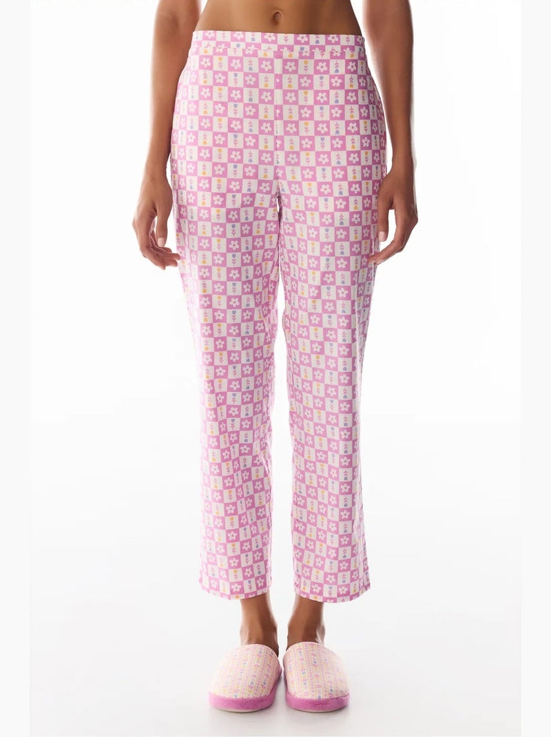 Flora estampado floral calça de pijama penti Rosa/Branco - Kiabi