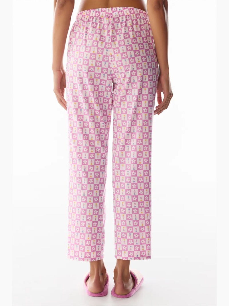 Flora estampado floral calça de pijama penti Rosa/Branco - Kiabi