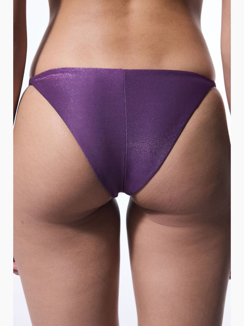 Flora super parte de baixo de biquíni brasileira penti Roxo - Kiabi