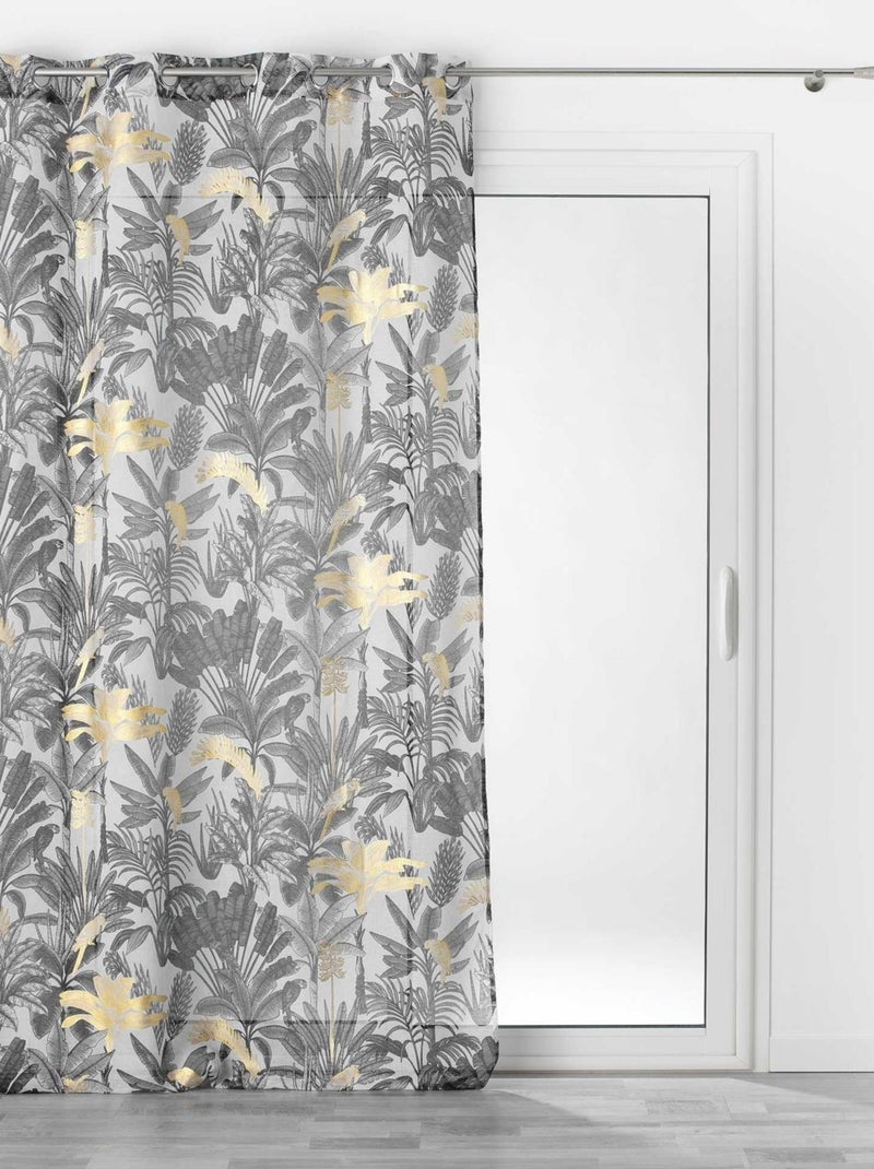 Folhas exóticas com estampados metálicos Cinza - Kiabi