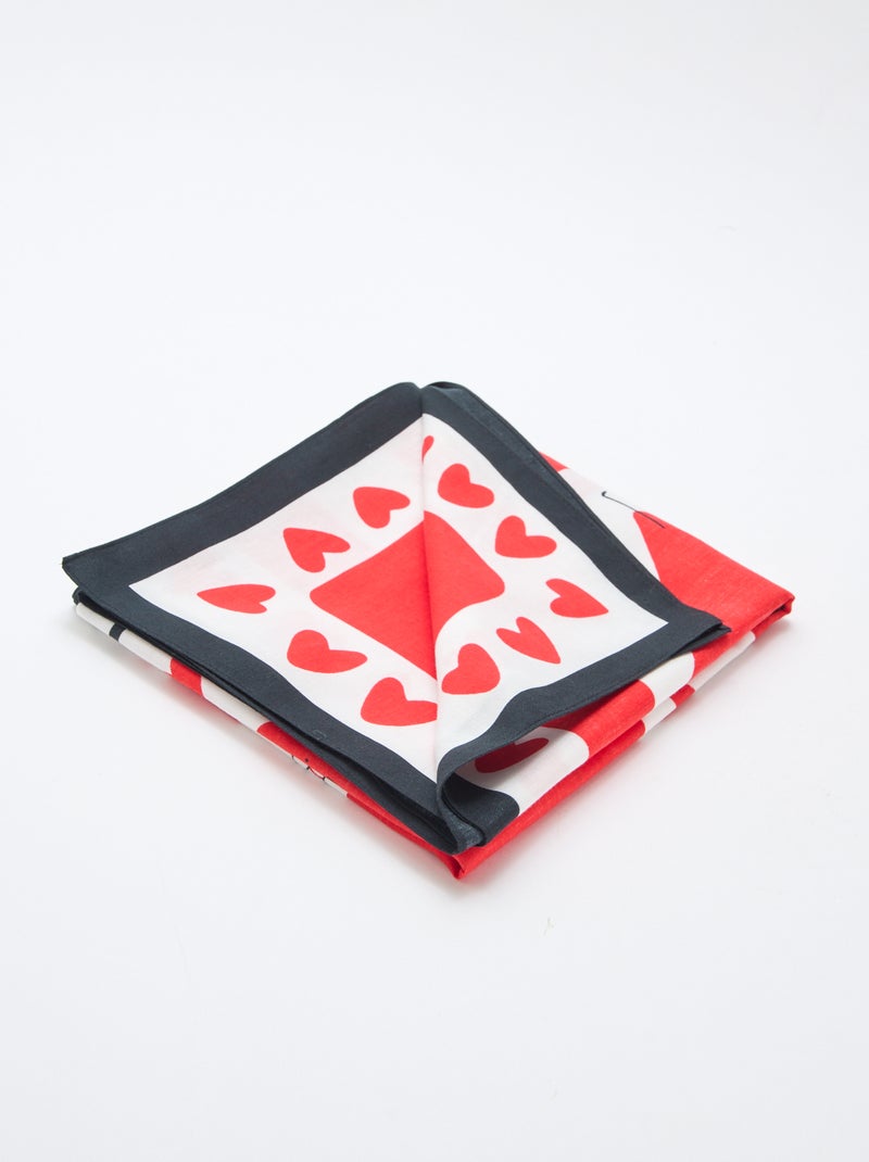 Foulard com estampado fantasia (100x100 cm) 'Agathe Sorlet x Kiabi' - Dia dos Namorados Branco - Kiabi