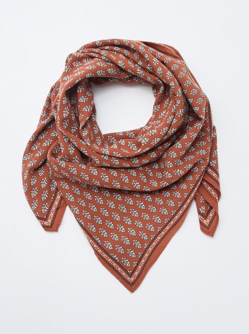 Foulard com motivos Índia - Kiabi