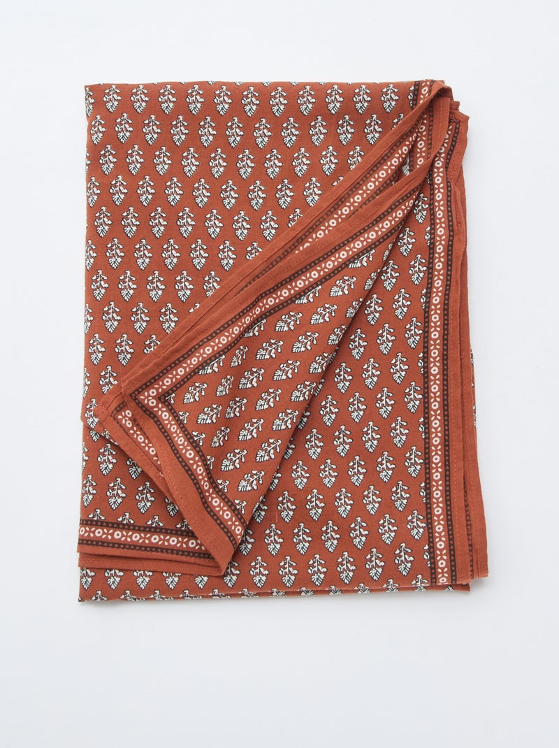 Foulard com motivos Índia Castanho - Kiabi