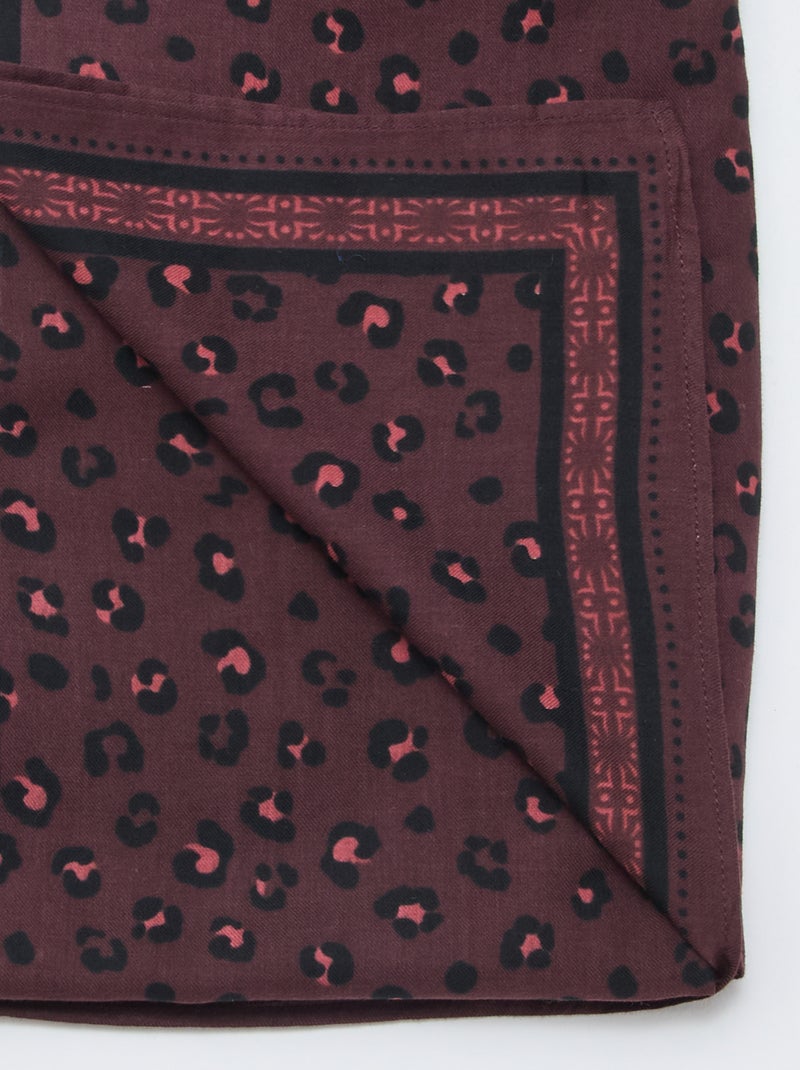 Foulard com motivos India Violeta - Kiabi