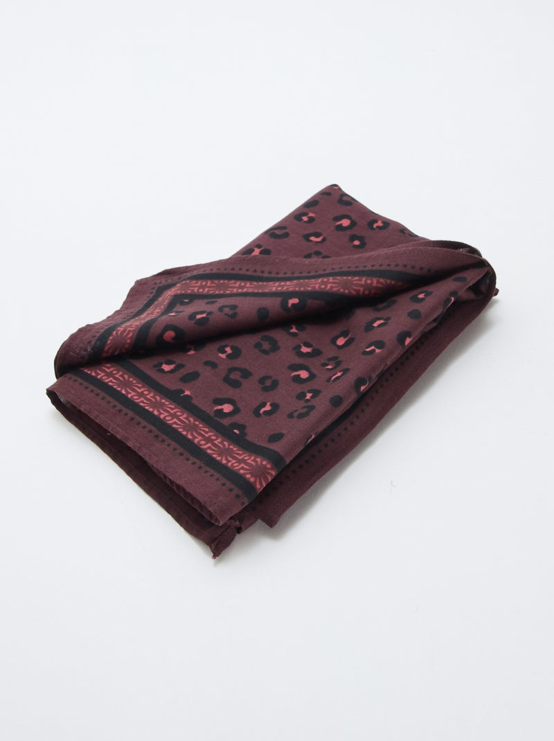 Foulard com motivos India Violeta - Kiabi