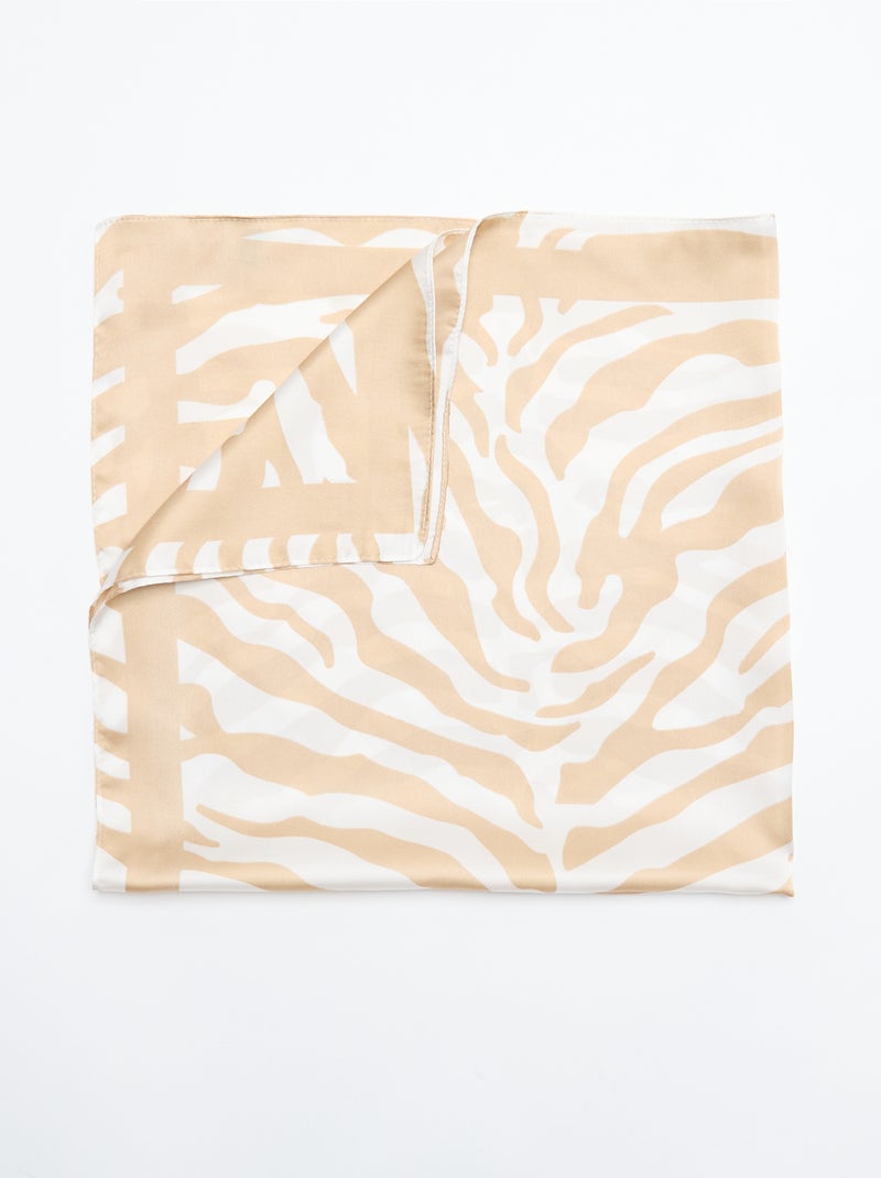 Foulard estampado \'zebra\' Bege - Kiabi