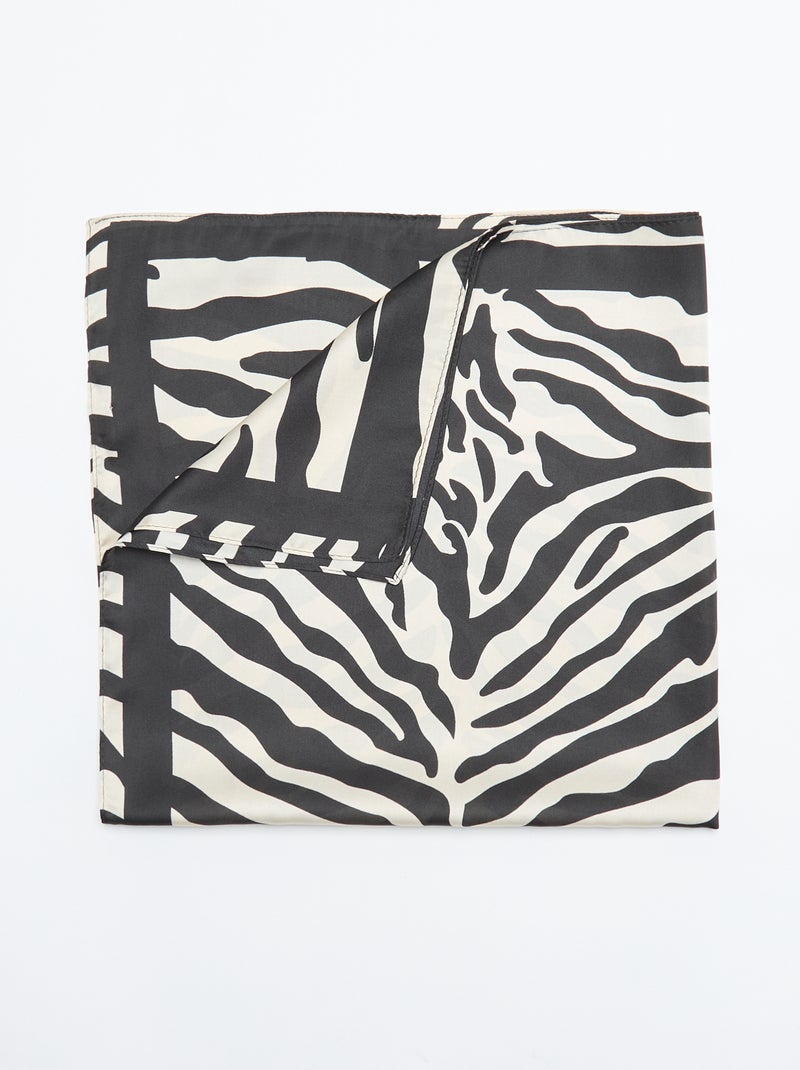 Foulard estampado \'zebra\' Preto - Kiabi