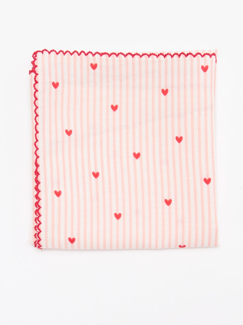 Foulard Quadrado Estampado Rosa - Kiabi