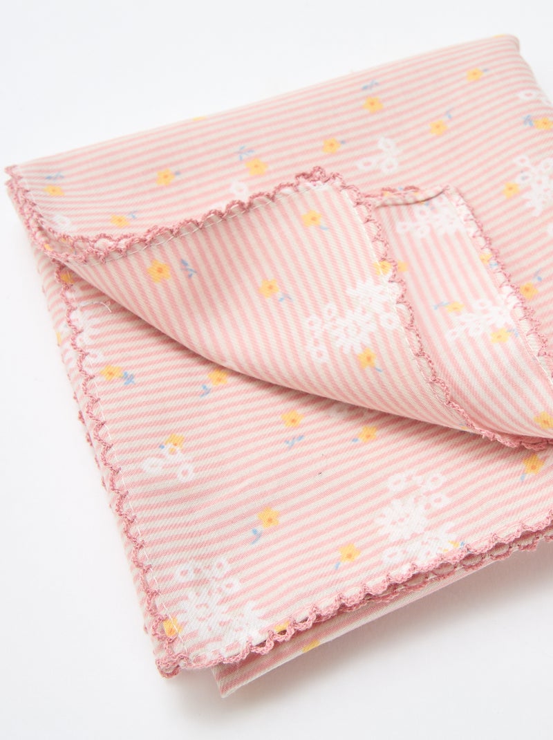 Foulard quadrado estampado Rosa - Kiabi
